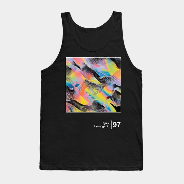 Homogenic - Minimal Style Graphic Design Tank Top by saudade